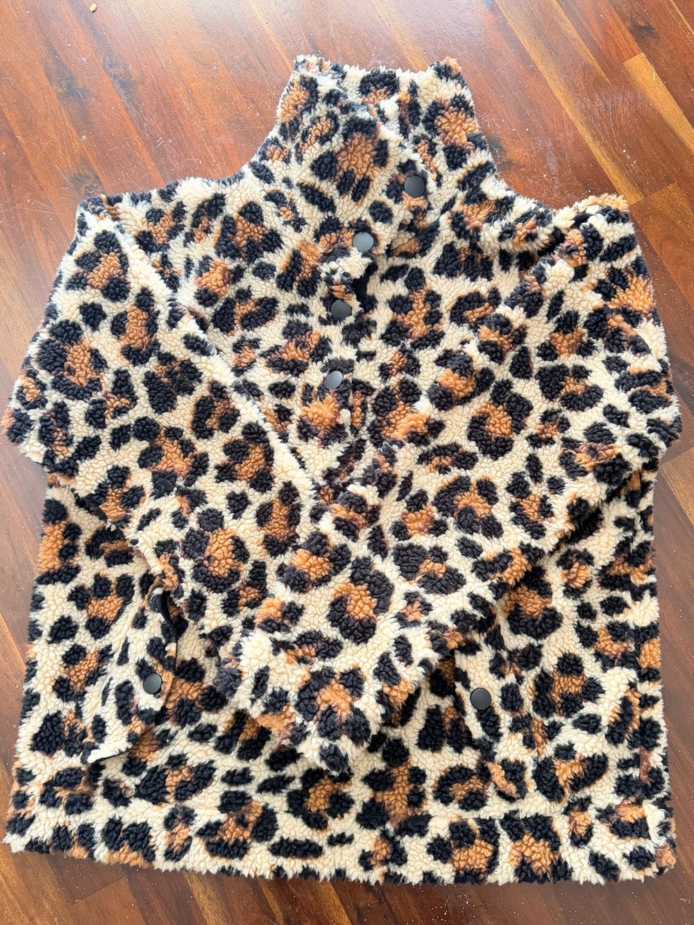 J. Crew Leopard Sherpa Pullover - Cream, Black, Brown